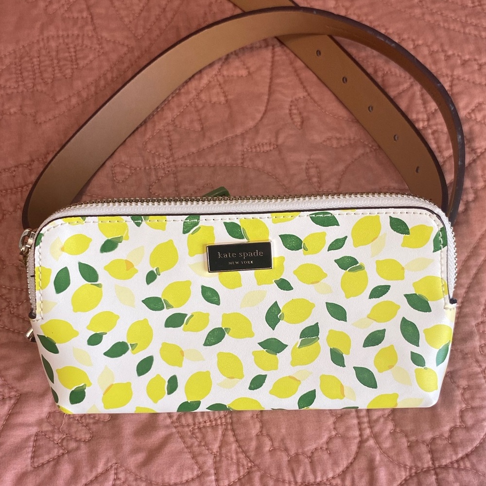 Kate Spade lemon zip top belt bag